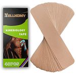 Waterproof Kinesiology Tape Precut -Elastic Therapeutic Sports Tape Precut for Muscle Shoulder Leg Support Sensitive Skin for Any Activity Pain Relief Adhesive (Skincolor-52Strips)