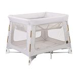 Maxi-Cosi Swift Playard, Playpen with 3-in-1 (Newborn bassinet, toddler, play), Portable, ultra comfort, 1 step fold, travel bag included, Horizon Sand