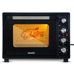 AGARO Royal 60 Litres Oven Toaster Griller, Motorised Rotisserie, Convection, Cake Baking, Chicken Grilling, Inner Lamp, 3 Heating Modes, Black