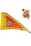 jaisakshi Hanuman Ji Jhanda | Bajrangbali Flag | Satin | Size: Large