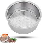 Agatige Stainless Steel Coffee Filter, 51mm Double Layer Pressurized Filter Basket Espresso Filter Portafilter Basket for Portafilter Coffee Machine(Double Cup)