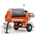 SuperHandy Log Splitter Gas Powered Portable 20 Ton Rapid Auto Return Ram System Bucher Gear Pump 7HP Engine Horizontal Full Beam Steel Wedge Firewood Splitting Forestry Harvesting