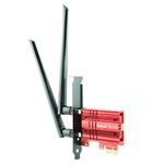 WiFi Card, Ziyituod WiFi 6E AX210S PCIE WiFi Card with Bluetooth 5.2 Tri-Band 5400Mbps Wireless WiFi Network Cards Extends to 6GHz (6GHz/5GHz/2.4GHz) with MU-MIMO, OFDMA, Support Windows 10/11 64Bit