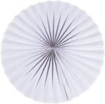 White Giant Paper Fan 30IN - Party Decor - 6 Pieces