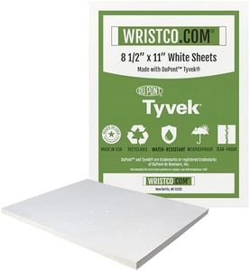 WristCo Printing and Crafting Paper – Water-Resistant Paper for Inkjet Printer – Tyvek Sheets Double Sided, Tear-Resistant, Durable, Weatherproof for Signs, Origami, Painting, & Drawing - 50 ct