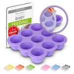 KIDDO FEEDO Baby Food Storage Container and Freezer Tray for Baby Food and Purees - Free Baby Feeding E-Book by Award-Winning Author/Dietician - Purple