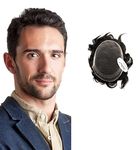 SkyHair 0.03 mm Ultra Thin Swiss Front Lace Octagon Hair Patch for Men 80% Lace Proper Ventilation Toupee with Durable PU Border Natural Front Hair Line System (10x7, Dark Brown)