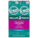 Tom's of Maine Antiplaque and Whitening Fluoride-Free Toothpaste, Peppermint, 5.5 Ounce, Pack of 2