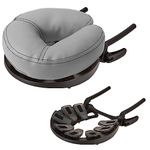 EARTHLITE Massage Table Face Cradle CARESS - Self-Adjusting, Innovative Headrest with Luxurious Strata Face Pillow, Sterling