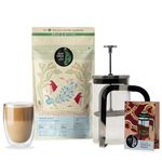 Blue Tokai Coffee Roasters French Press Kit Gift Pack | Buy French Press 600Ml |Get Free French Roast - Medium Dark Roast (French Press Grind) Arabica Ground Coffee 250G