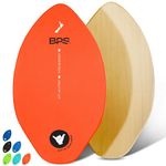 BPS 'Shaka' 35 Inch Skim Board - Epoxy Coated Wood Skimboard with EVA Pads - No Need for Wax - Skimboard for Beginner to Advanced (Orange)