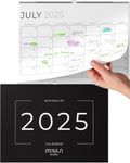 Wall Calendar 2025 - Minimalist Calendar 2025 - Family Planner January to December 2025 - Large Calendar Uk 2025 - Family Calendar 2025 With Annual Calendar Planning UK