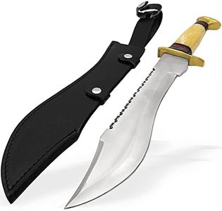 Armory Replicas Crocodile Hunter Tactical Bowie Knife - 17.25 Inch Forged Full Tang Sawback Knife for Hunting & Sporting - Large Blade with Leather Sheath (Staghorn Grip)