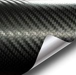 VViViD XPO Dry Deep Black 3D Carbon Fiber Vinyl Wrap Roll with Air Release Technology (20ft x 5ft)