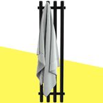 Heated Towel Rack, Towel Warmer with Timer, Wall Mounted hot Towel Warmer Rack for Bathroom, Hardwired or Plug-in Models Vertical Towel Heater Black