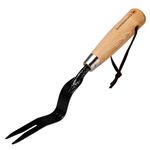 GARDENBASICS Hand Weeder Tool | Weeder for Gardening | Weed Remover Tools for Agriculture with Wooden Handle - Heavy Duty Garden Tools for Weeding | Plant Tools for Home Garden