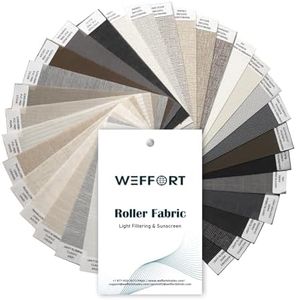 Motorized Roller Shade, Work with Homekit Thread-Enabled,Fabric Sample of 50%/70% Blackout Smart Blind,Multi-Color Samples