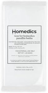 HoMedics ParaSpa Paraffin Wax Refill | Two 1-Pound Packages - 100% Pure Paraffin Wax | 16 Oz (Pack of 2)| Unscented, No Dyes | Moisturize & Soften Sensitive Skin