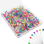 600PCS Sewing pins for Fabric,Sewing Pins with Colored Heads,Sewing Pins,Pins Sewing,Pins for Sewing,Floral Pins,Colored Pearl Pins,Head Pins,Quilting Pins,Corsage Pins,Bouquet Supplies