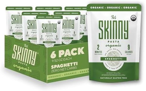 It's Skinny Organic Spaghetti Pasta Pre-Cooked Konjac Pasta Noodles, Low Carb & Low Calorie High Fiber, Sugar Free & Gluten Free Vegan Pasta, Keto & Paleo-Friendly (6-pack)