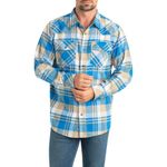 Legendary Whitetails Men's Shotgun Western Flannel Button Down Shirt, Liberty Range Plaid, XXL UK