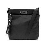 Nautica Women's Diver Nylon Small Crossbody Bag Purse with Adjustable Shoulder Strap Cross Body, Black, One Size