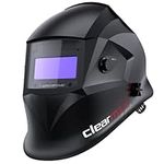 ARCCAPTAIN Welding Helmet Auto Darkening, True Color Solar Powered Welding Mask with 4 Arc Sensor, 1/1/1/1 Optical Clarity and Adjustable Shade 4/9-13 Welder Helmet