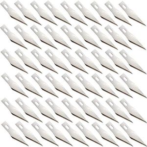 RONYOUNG 100PCS #11 Replacement Hobby Blade Steel Craft Knife Blades SK5 Carbon Steel Craft Knife Blades for Art Work Cutting Carving Paper Sculpture DIY