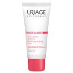 Uriage Roséliane Anti-Redness Face Cream 40ml - Soothes, Hydrates, Reduces Redness of Sensitive Skin Prone to Rosacea - With Shea Butter & Ginseng - Rich Cream, Long-lasting Comfort - Non-comedogenic