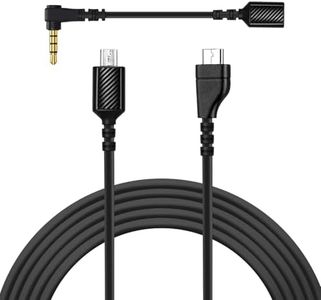 CLANMOU Arctis 3/5 Cable, Replacement Aux Cable for SteelSeries Arctis 3/5/7/Pro/Pro+GameDac Headsets | 5ft Detachable Audio Cord