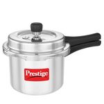 Prestige 3 Litre Aluminium Popular Plus Svachh Outerlid Pressure Cooker|Deep Lid for spillage Control|Virgin Aluminium|Gas & Induction Compatible|Gasket Release System|5 years warranty|ISI Certified