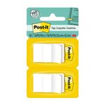 Post-it Flags, White, 1-Inch Wide, 50/Dispenser, 2-Dispensers/Pack