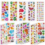 SAVITA 3D Stickers for Kids & Toddlers Autocollant Enfant 650+ Puffy Stickers Variety Pack for Scrapbooking Bullet Journal Including Cartoon Dinosaur, Animal, Fish, Butterfly, Numbers, ABC, Fruit, Car