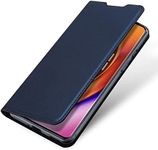 ConnectPoint Hard Flip Cover for LG G8X ThinQ, Leather Wallet Book Flip Folio Stand View Cover with Card Slot and Magnetic Closure for LG G8X ThinQ - Blue