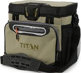 Arctic Zone Titan Deep Freeze Cooler - 16 Can Zipperless Hardbody Cooler - Moss Green Cooler with Deep Freeze Insulation, HardBody Liner, and SmartShelf