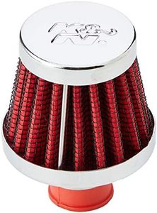 K&N Vent Air Filter / Breather: Washable and Resuable: 0.375 in/0.5 in (10 mm/13 mm) Flange ID; 1.75 in (44 mm) Height; 2 in (51 mm) Base; 1.5 in (38 mm) Top, Red , 62-1600RD