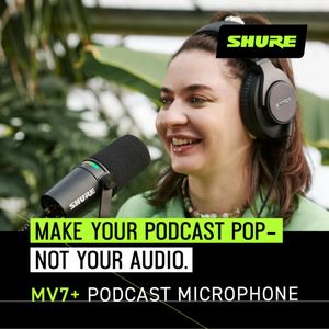 Shure MV7+ Podcast Microphone – Black USB/XLR Dynamic Mic
