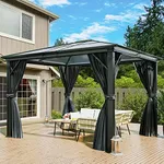 YITAHOME 10x12ft Hardtop Gazebo Out