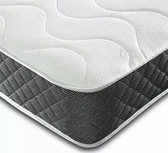 Black Luxury Budget mattress. Cool Touch, Quilted. Perfect for Bunk Beds, Cabin Beds etc Single / 3ft, Small Double / 4ft, Double / 4ft6, King / 5ft /6ft (Single)