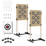 BLOODHOL Shooting Target Stand for Outdoors, Paper Target Holder with Stable Adjustable Base for Paper Shooting Targets Cardboard Silhouette, USPSA/IPSC, IDPA Practice (2 Pack)