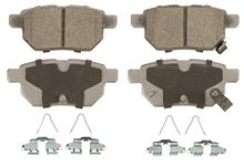 Wagner Brake ThermoQuiet QC1423 Ceramic Disc Pad Set With Installation Hardware, Rear