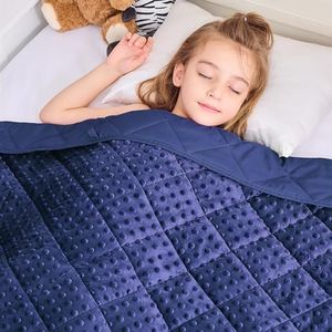 yescool 5 lb Blue Weighted Blanket for Kids