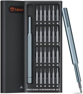 Tukzer 24 In 1 Mini Precision Screwdriver Set with Magnetic Head & S2 Steel Bits for Mobile Phone, Tablet, PC & Household Repair Tool Kit - Black
