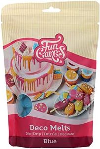 FunCakes Deco Melts Blu - Inzuppate Sgocciolate, Spruzzate e Decorate! Sciogliere nel Microonde e Versare in Ogni Stampo. Preparare Dolci, Decorare Torte, Biscotti e Cupcake! 250 g