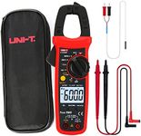 UNI-T UT204R Digital Clamp Meter, Auto Ranging TRMS 6000 Counts NCV Volt Amp Meter with AC/DC Ohm Diode Capacitance Resistance Temperature Frequency Continuity Test