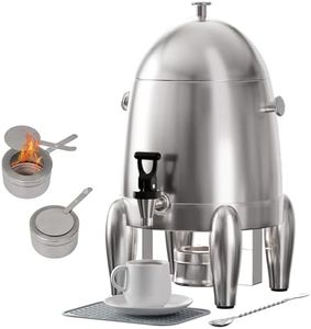Commercial Drink Dispenser, 3 Gallon Stainless Steel Cold and Hot Water Beverage Dispenser with Stand, Insulated and Heating Chafer Urn with Spigot for Coffer Tea Serving on Parties, Events, Catering