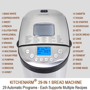 KITCHENARM 29-in-1 Automatic Bread Maker – Multi-Function Machine