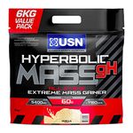 USN Hyperbolic Mass Vanilla 6kg: High Calorie Mass Gainer Protein Powder for Fast Muscle Mass—Weight Gainer, With Added Creatine and Vitamins