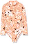 Billabong Baby Girls' Petal Party Bodysuit One Piece Swimsuit, Coral Reef, Large