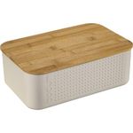 BODUM 11740-913 Bistro Small Bread Box, Plastic, Wood, 19.39 x 29.4 x 10.7 cm, White, Small